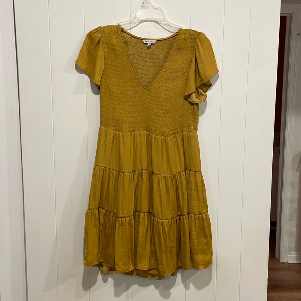 Tiered mustard sundress